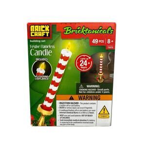 BRICKCRAFT Bricktanicals Festive Flameless Candle Christmas Building Toy 49pcs